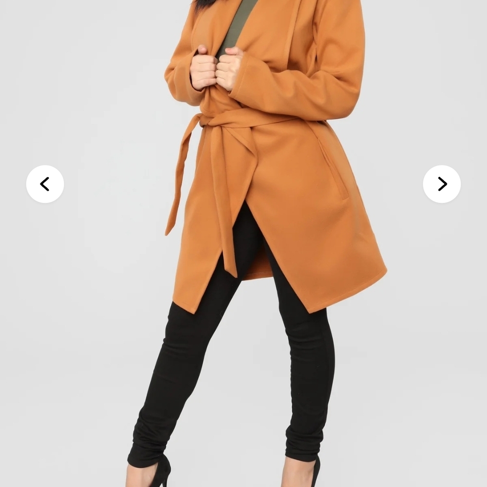 Fashion Nova Manhattan Cognac Coat